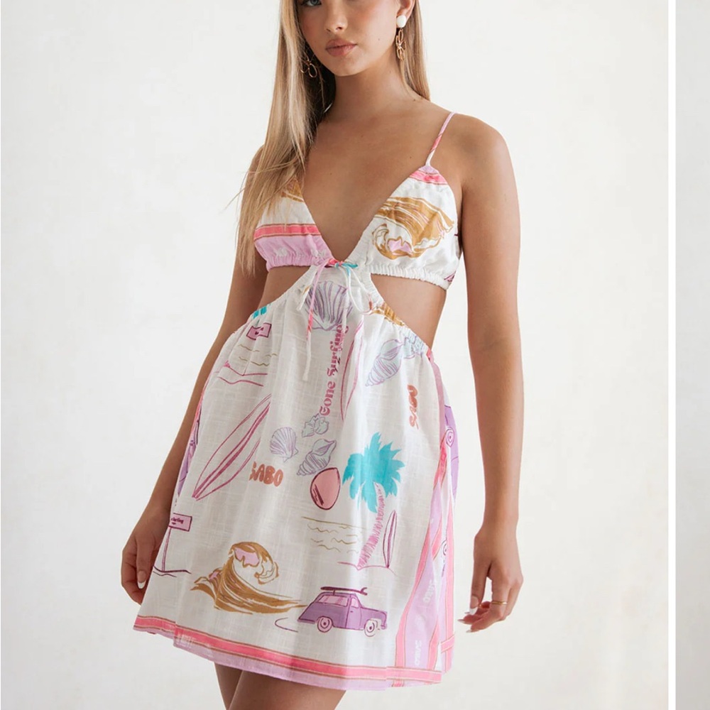 SABO Toulouse Mini Dress - Surfing Scarf Size Small US Size 4